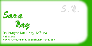 sara may business card